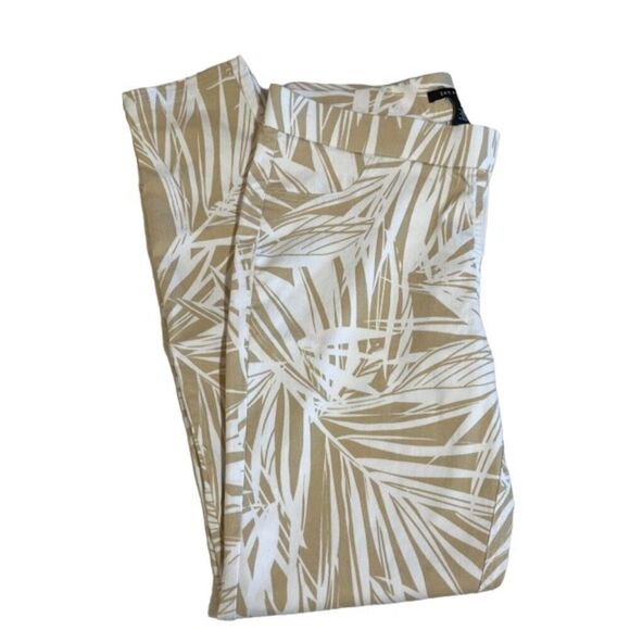 Zac & Rachel Women's Palm Leaf Print Pants Stretch Fit Size 8 - Picture 1 of 11